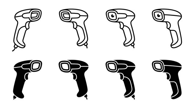 Digital thermometer variations in silhouette and outline style