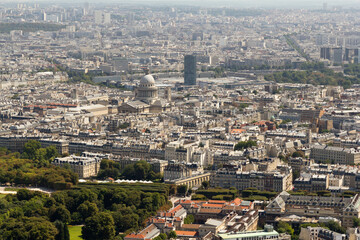 Naklejka premium Paris panorama, with Panthéon and Jardin du Luxembourg