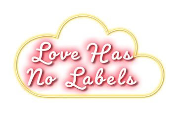 Obraz premium Png Love has no labels fluorescent glow typography