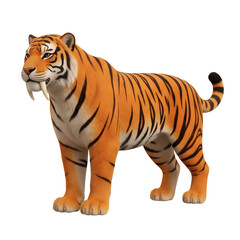Fototapeta premium Realistic 3D render of a saber-toothed tiger