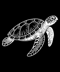Fototapeta premium Sea Turtle Illustration