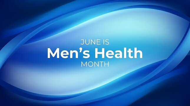 Men's health june 2026 awareness blue abstract background for campaigns