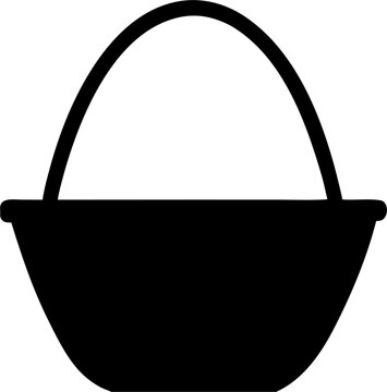 Basket Silhouette SVG Vector for Rustic Storage and Craft Designs