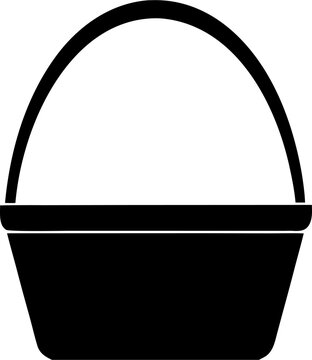 Basket Silhouette SVG Vector for Rustic Storage and Craft Designs