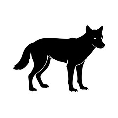 Fototapeta premium dingo icon silhouette illustration for wildlife and nature design