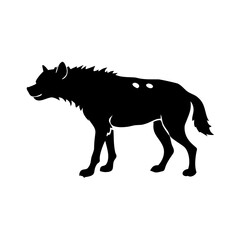 Obraz premium hyena icon silhouette illustration for wildlife and nature design
