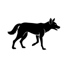 Fototapeta premium dingo icon silhouette illustration for wildlife and nature design
