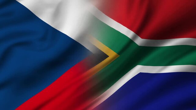 Czech Republic vs South Africa flag versus vertical layout loop