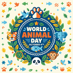 Fototapeta premium World Animal Day With Tiger With Elephant