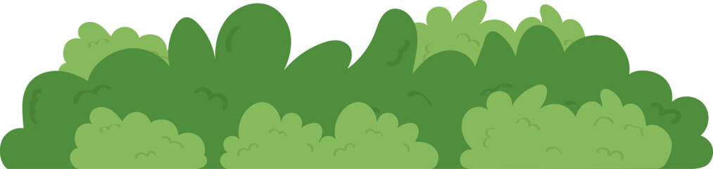 Fototapeta premium Green Bush Border PNG Clipart