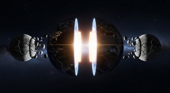 Earth futuristic concept illustration