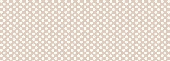 Fototapeta premium polka dot pattern background with tiny geometric spots. Seamless baby print texture in beige and white with simple abstract style. Cute neutral vector design for fabric. Clean polkadot repeat.eps10