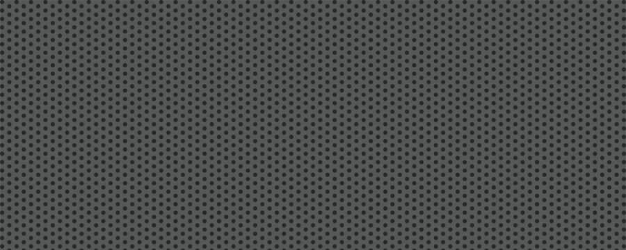 Pegboard peg board gray wall with circle dots, holes in geometric grid pattern. Perforated panel for hooks, diy construction. vector