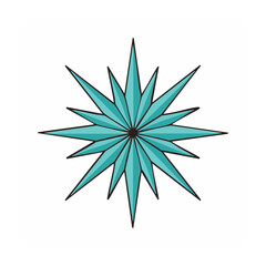 Obraz premium Teal starburst vector graphic