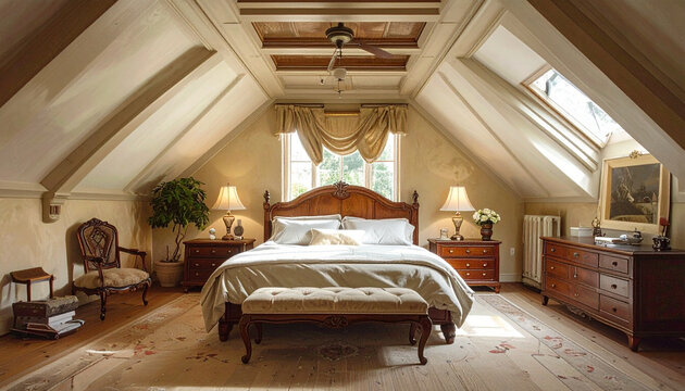 Elegant bedroom interior design