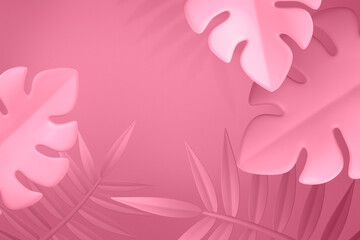 Pink leaf background, botanical design © Rawpixel.com