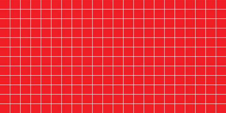 Abstract simple red square dot grid pattern can be used as a ceramic background and motif. Modern illustration
