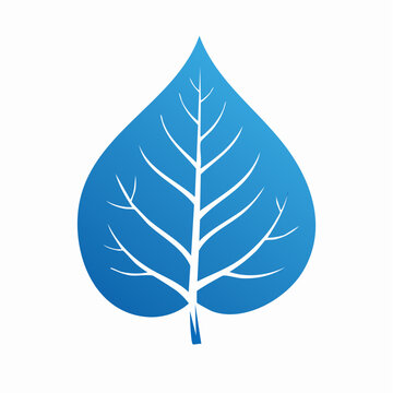 Blue leaf logo
