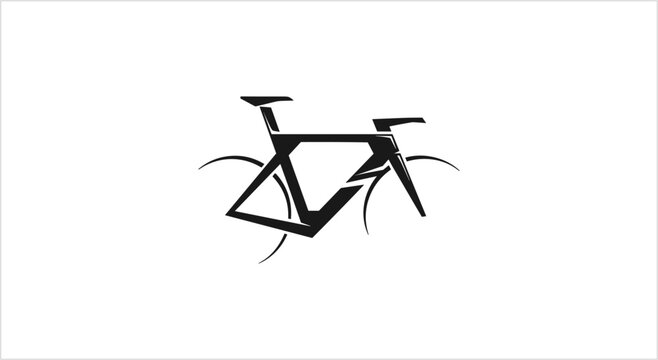 Modern Bicycle Frame Design Silhouette.