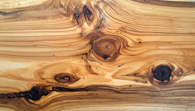 Close-up of aged pine wood grain texture with knots and dark imperfections, natural organic surface for rustic backgrounds
