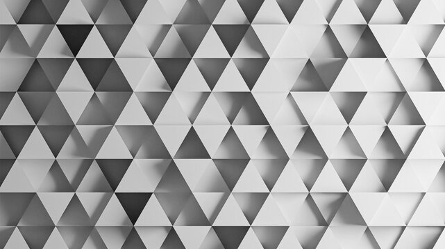 3D background with Bright Grey triangle pattern. 3d triangle pattern with different depths. pattern 3d of triangle shape background
