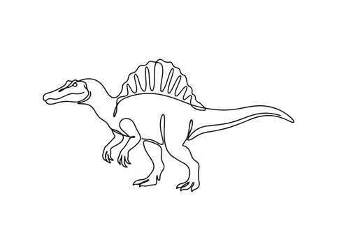 Spinosaurus single line drawing