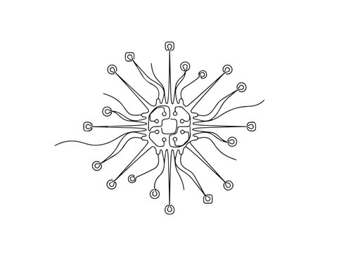 Starburst network processor chip illustration
