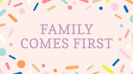 Obraz premium Family comes first blog banner template