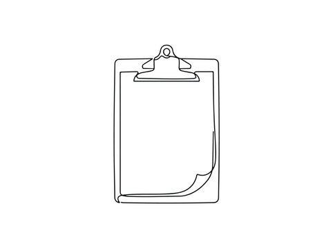 Wooden clipboard with single line