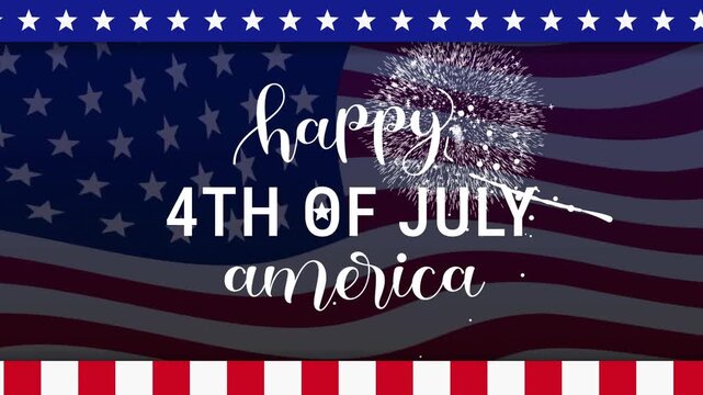 4th of july celebration banner with festive text, perfect for promoting independence day events and gatherings on various platforms.