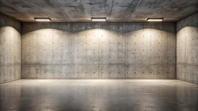 An empty room with a bare concrete wall forms a simple yet effective backdrop for a stock photo