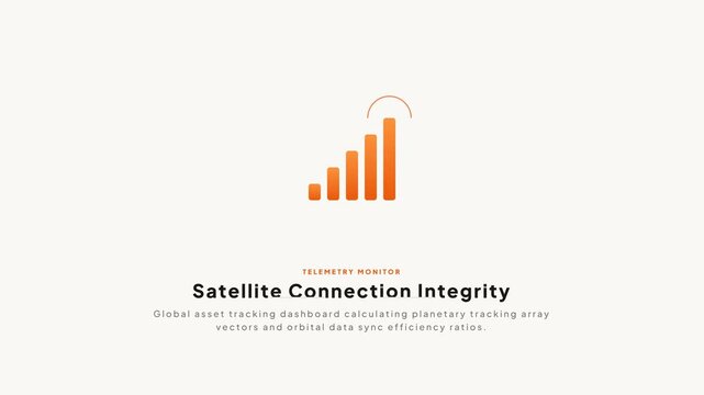 Satellite connection integrity telemetry monitor dashboard displaying planetary tracking array data