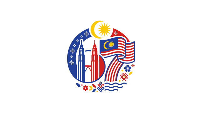 Malaysia National Day 67th Anniversary Graphic Logo Design