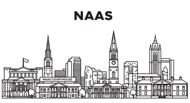 City Skyline Illustration Naas Courthouse