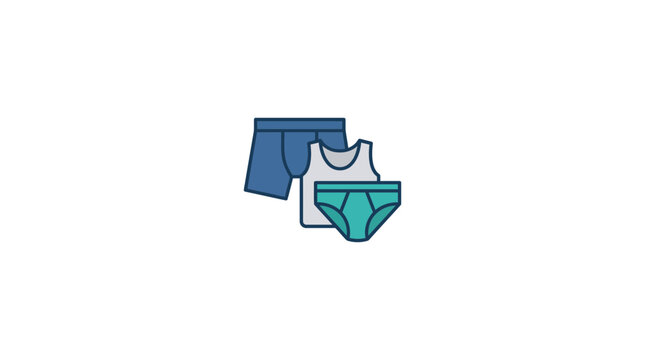 Mens Underwear and Undershirt Icon