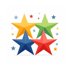Obraz premium Abstract star flag vector design