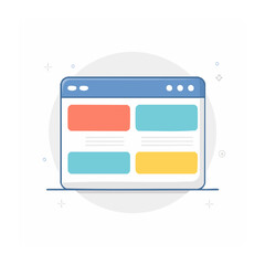 Fototapeta premium Flat design app interface with color palette