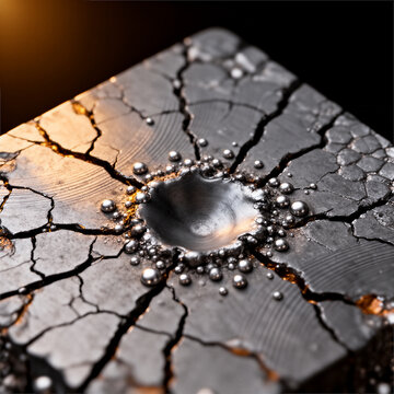 Nuclear Fusion Divertor Tungsten Monoblock Thermal Fatigue Damage, Close-Up of Melt Droplets and Cracks under High Heat Flux Performance Test