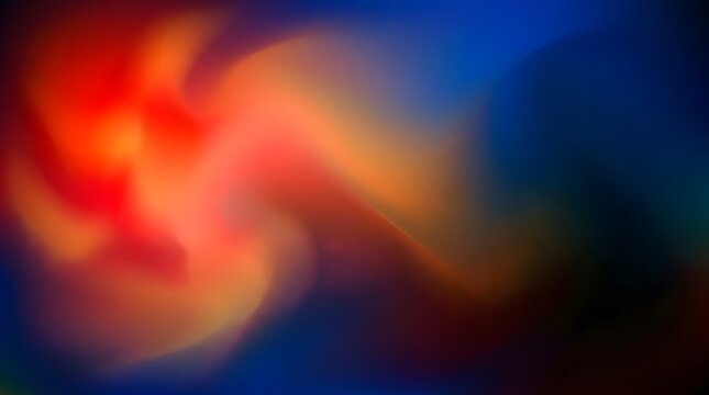 Vibrant light effect gradient background with warm orange and blue tones