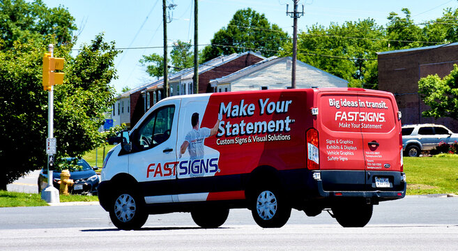 Fastsigns company van, Virginia, USA