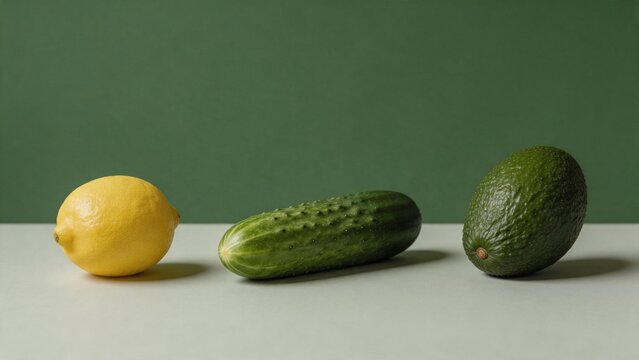 Fruits and vegetables on a table