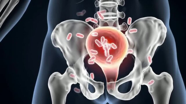 Detailed 3D Body Scan Visualization of Reproductive Inflammation in the Pelvis with Transparent Anatomical Structures and Biological Interaction Highlights
