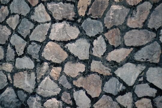 Black and Brown stone pattern in the garden