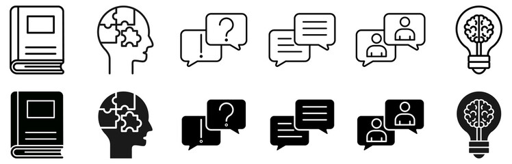 Translation icon set. language and knowledge vector illustration concept © Lembong135