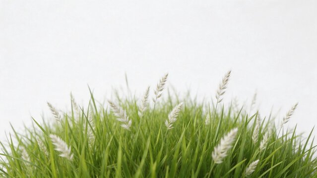 Green grass with white seed heads