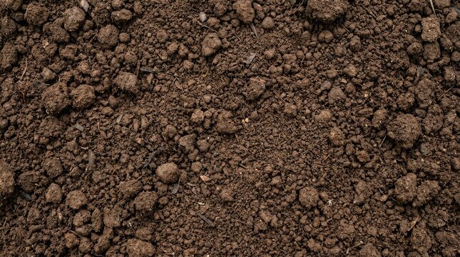 Rich brown loam soil texture background
