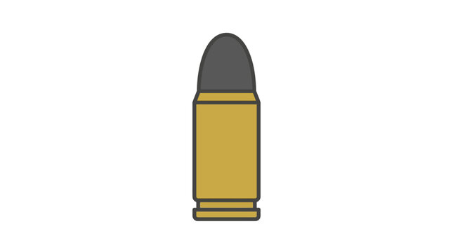 Bullet with brass casing and tip.