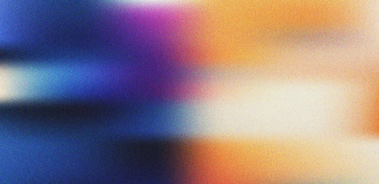 Bold multicolored horizontal gradient with digital noise creating an energetic abstract artistic surface for creative projects