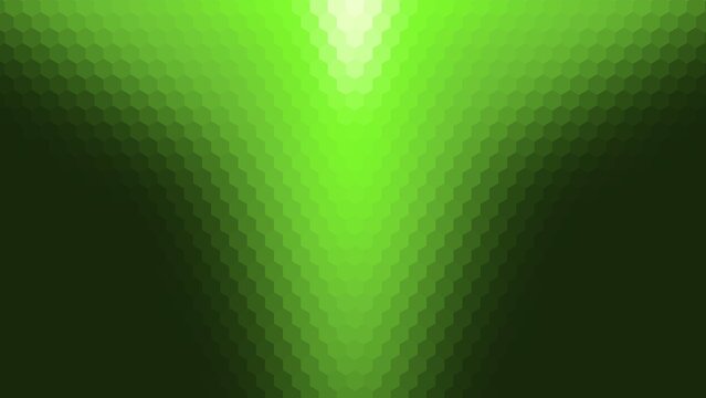 background design with dark green and green gradient hexagon pattern surface. vertical gradient with inverted triangular shape