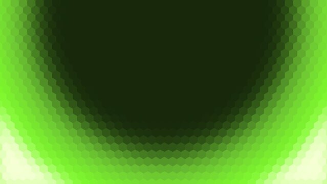 background design with dark green and green gradient hexagon pattern surface. gradient with inverted semicircular shape 